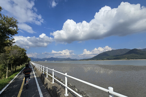 강진만생태공원에서 가우도까지 자전거길 약 2.5km