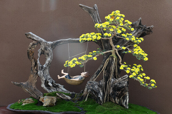 함평농업기술센터 고찬훈 작 ‘노을22-2’ 품종. 서로다른 줄기가 만나 하나의 숲을 이룬다는 작품